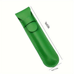 Retro PU Pencil Case Business Portable Pen Cover Flip Storage