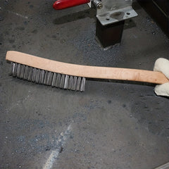 Stainless Steel Wire Scratch Brush for Rust Cleaning with 35" Curved Handle