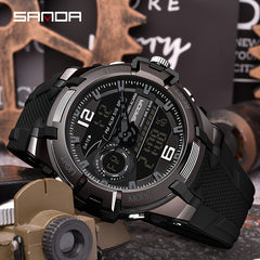 SANDA Waterproof LED Digital Sports Boy's Watch Gift