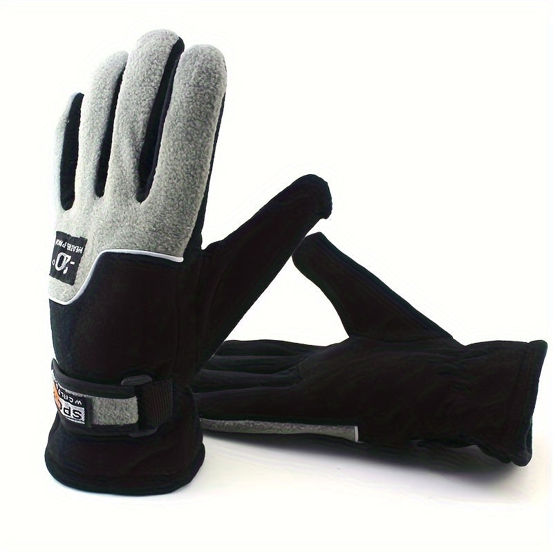 Men's Winter Fleece Thermal Gloves for Cycling & Sports