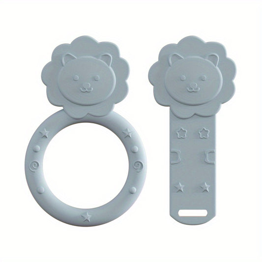 Silicone Lion Teether Toy Baby Soft Teething Toy