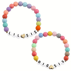 Multicolor Beaded Bracelet for Sisters Clay Girls Accessories