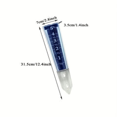 Outdoor Rain Gauge with Magnifying Scale and Easy-to-Read Numbers