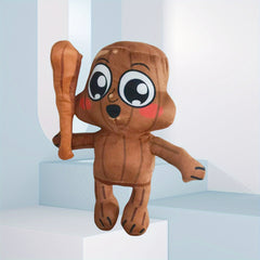 Cartoon Style Stick Doll Plush Body & Wood Arms Mixed Colors