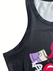 Lip Print Tank Top Women's Casual Sleeveless Summer Tank