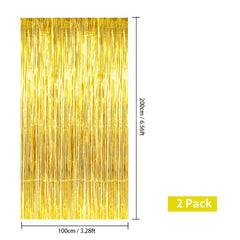 2Packs Fringe Curtain Backdrop for Party Decoration