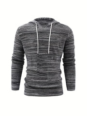 Men's Knitted Hoodie Casual Streetwear Pullover Hooded Sweatshirt