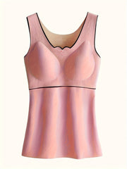 Women's Thermal Sleeveless Top Plush Lined Underwear Soft & Comfortable