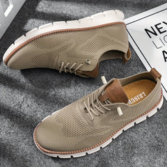 Men's Knitted Breathable Skate Shoes Non Slip Casual Footwear