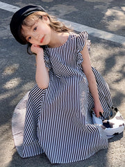 Stylish Striped One Piece Dress for Girls - Perfect for Parties & Summer Fun
