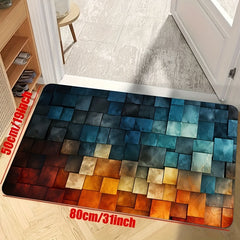 Red Gradient Kitchen Mat Rug Washable Carpet