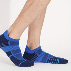 Non Slip Striped Ankle Socks Thick Padded Sports Socks for Hiking Running