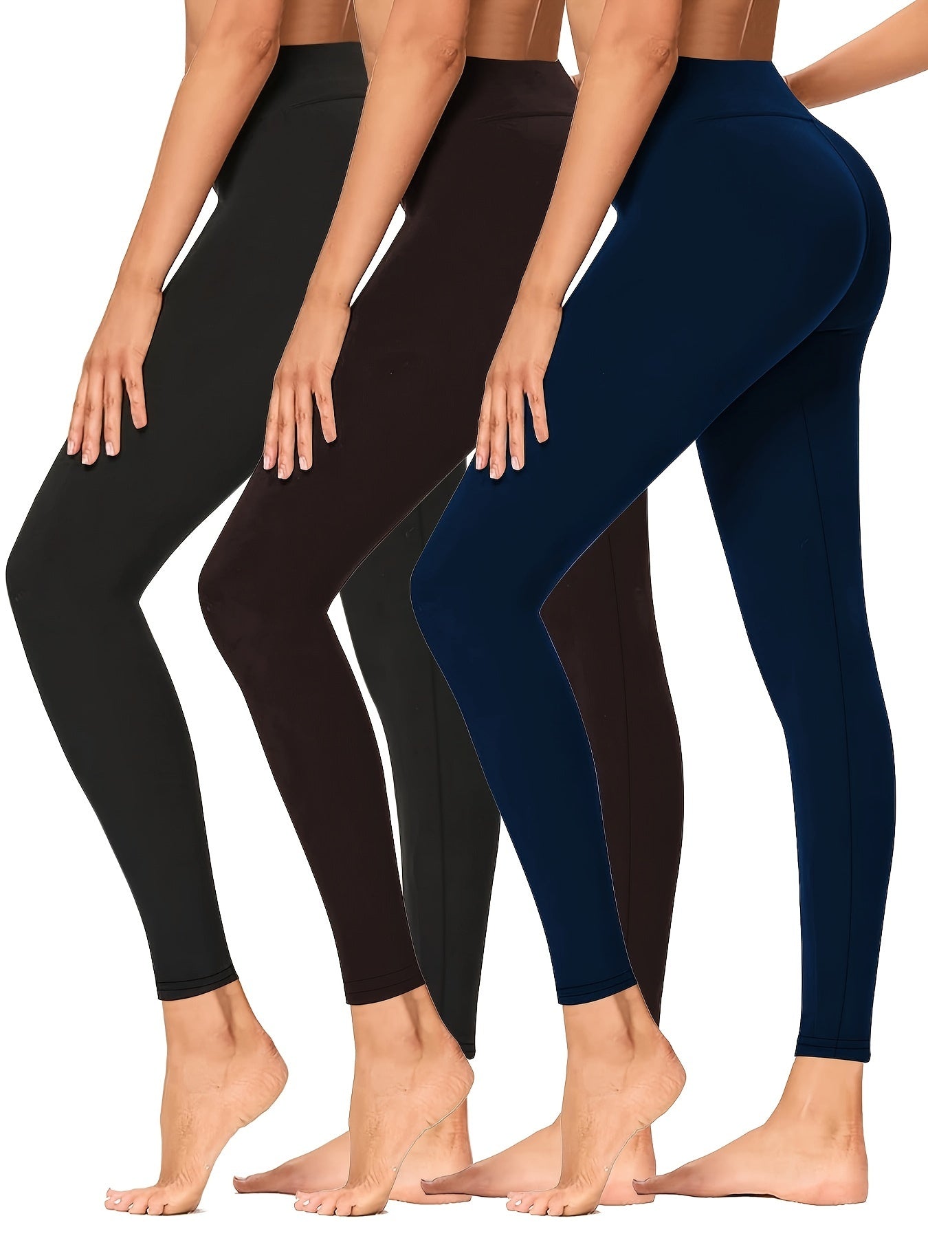 3Pcs High Waist Yoga Pants Tummy Control Slimming Leggings Women's Activewear