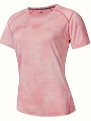 Tie Dye Crew Neck T Shirt Quick Drying Short Sleeve Tee