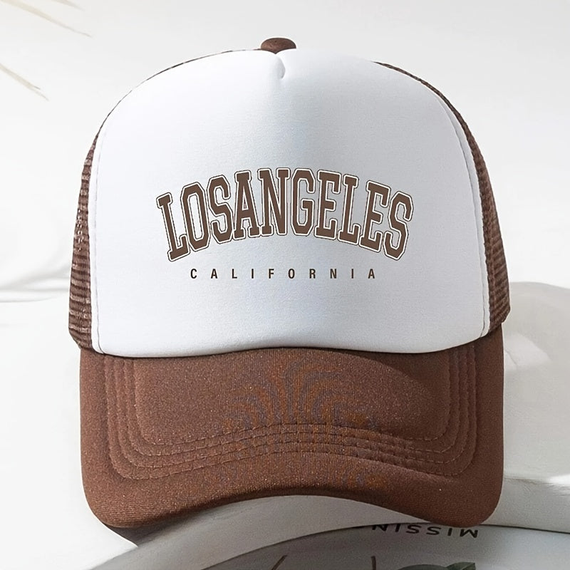 Brown Letter Graphic Baseball Cap Unisex LA Cap For Women And Men