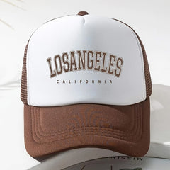 Brown Letter Graphic Baseball Cap Unisex LA Cap For Women And Men