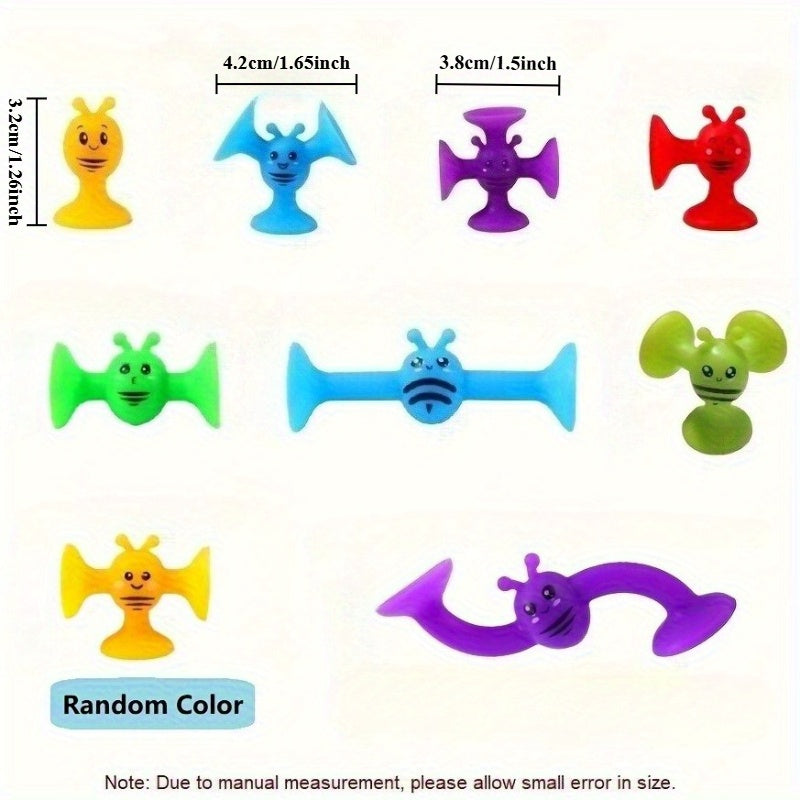 Bee Theme Suction Cup Building Blocks Set Educational Playset