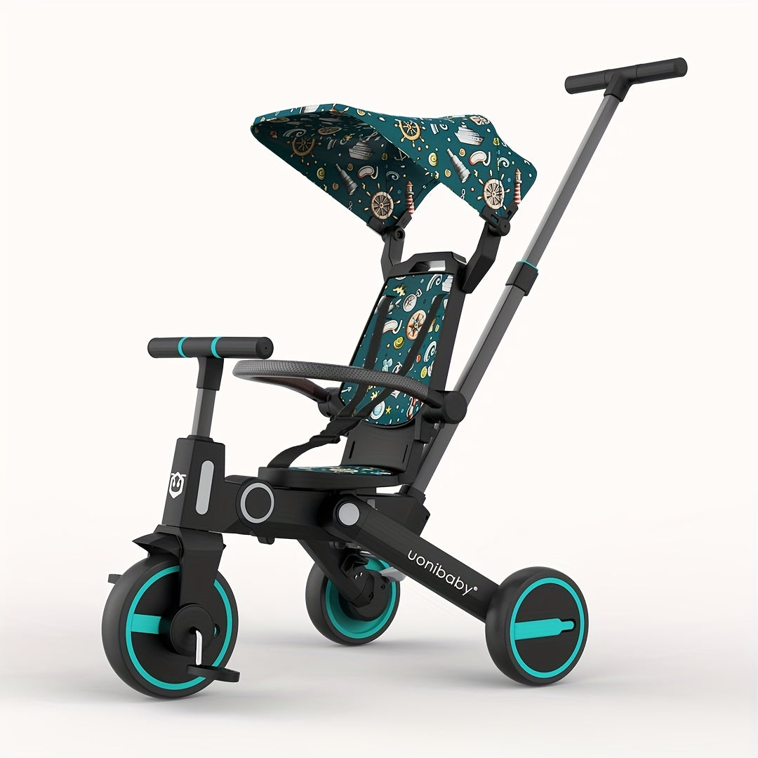Portable 36 Months Tricycle for Kids with Detachable Awning