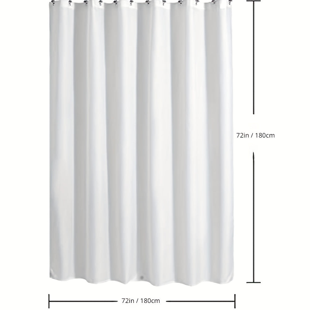 Waterproof Polyester Shower Curtain with Hooks