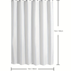 Waterproof Polyester Shower Curtain with Hooks