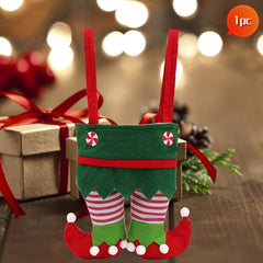 Christmas Decorations Elf Bag Candy Bag Gift Bag for Retail Stores