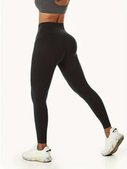 High Waist Yoga Pants with Pocket Hip Lift Sports Quick Dry Cropped Pants