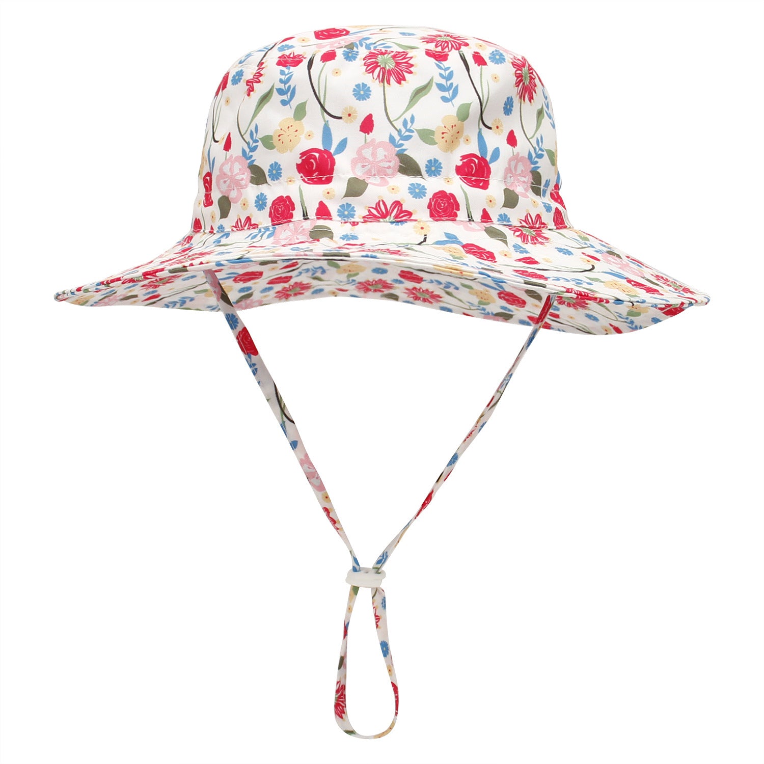 Seahorse Flowers Print Bucket Hat Sunscreen Wide Brim Beach Basin Hat