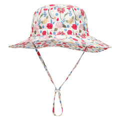 Seahorse Flowers Print Bucket Hat Sunscreen Wide Brim Beach Basin Hat