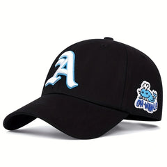 Men's Gothic A Letter Baseball Cap Sun Hat Adjustable Casual Style