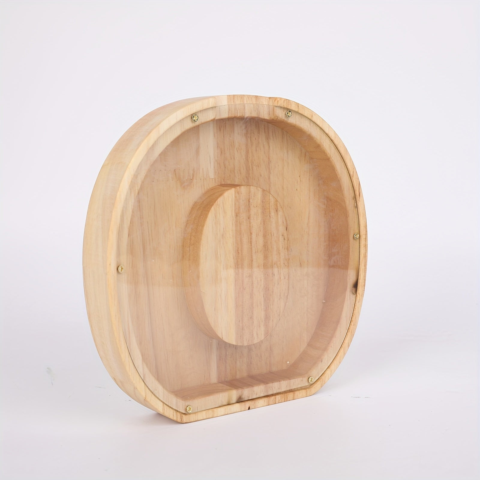 Wooden Transparent Savings Tank English Letter Fun Holiday Gift Decoration