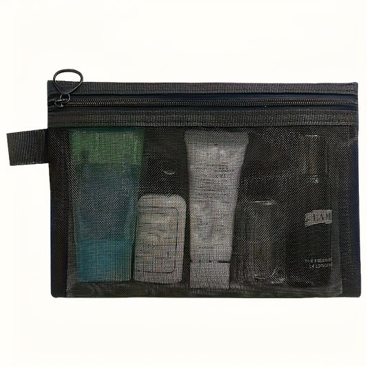 Nylon Mesh Cosmetic Bag Portable Storage for Travel