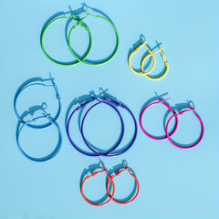6pcs Exaggerated Rainbow Candy Earrings Set