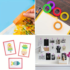 8pcs Rainbow Masking Tape 1.5cm Rolls Art Decoration DIY Supplies