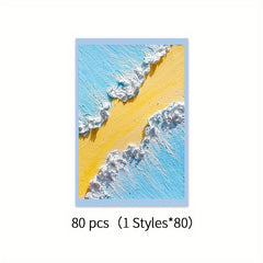 80pcs Painting Theme Sticky Notes To Do List Notepad