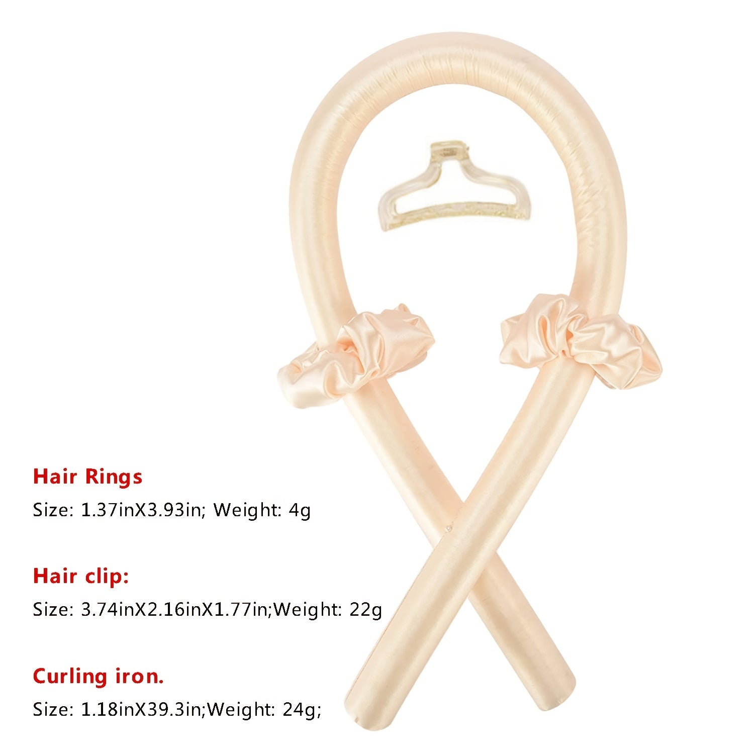 Heatless Curling Rod Headband Hair Rollers Overnight Ribbon Scrunchies