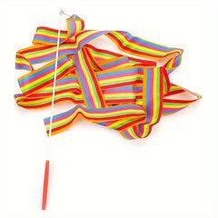 5pcs Gymnastics Ribbons Multicolor Streamers With Wand
