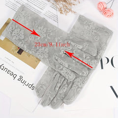 Sunscreen Lace Gloves Women Outdoor Cycling Ice Gloves Summer Driving