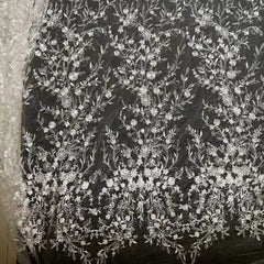 Floral Pattern Mesh Bridal Head Veil Sequin Lace Fabric Long Veil Wedding Access