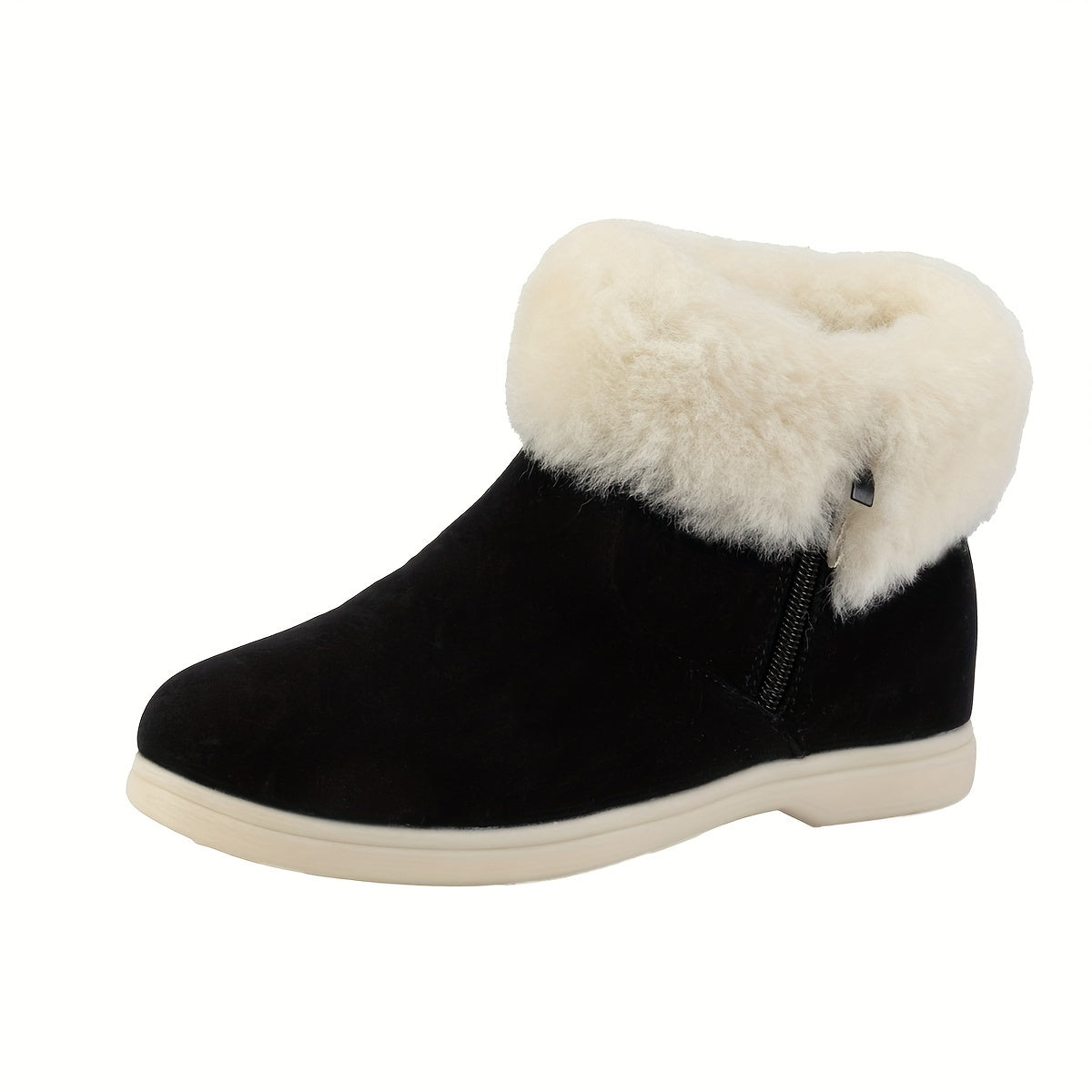 Women's Fleece-lined Snow Boots Non-slip Winter Ankle Boots