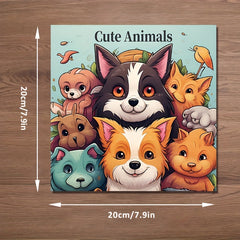23pcs Thickened Paper Animal Coloring Book Thanksgiving Christmas Gift