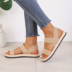 Women's Flat Slip On Sandals Open Toe Anti-Skid Casual Beach Sandals