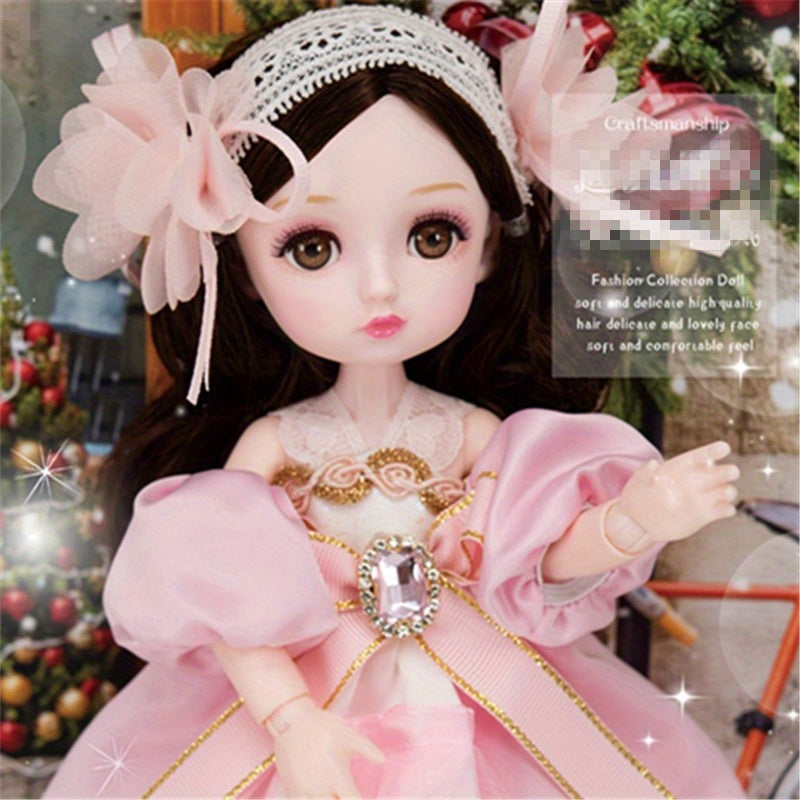 Adorable 13 Joints Sweet Doll with Realistic 3D Eyelashes and Hair