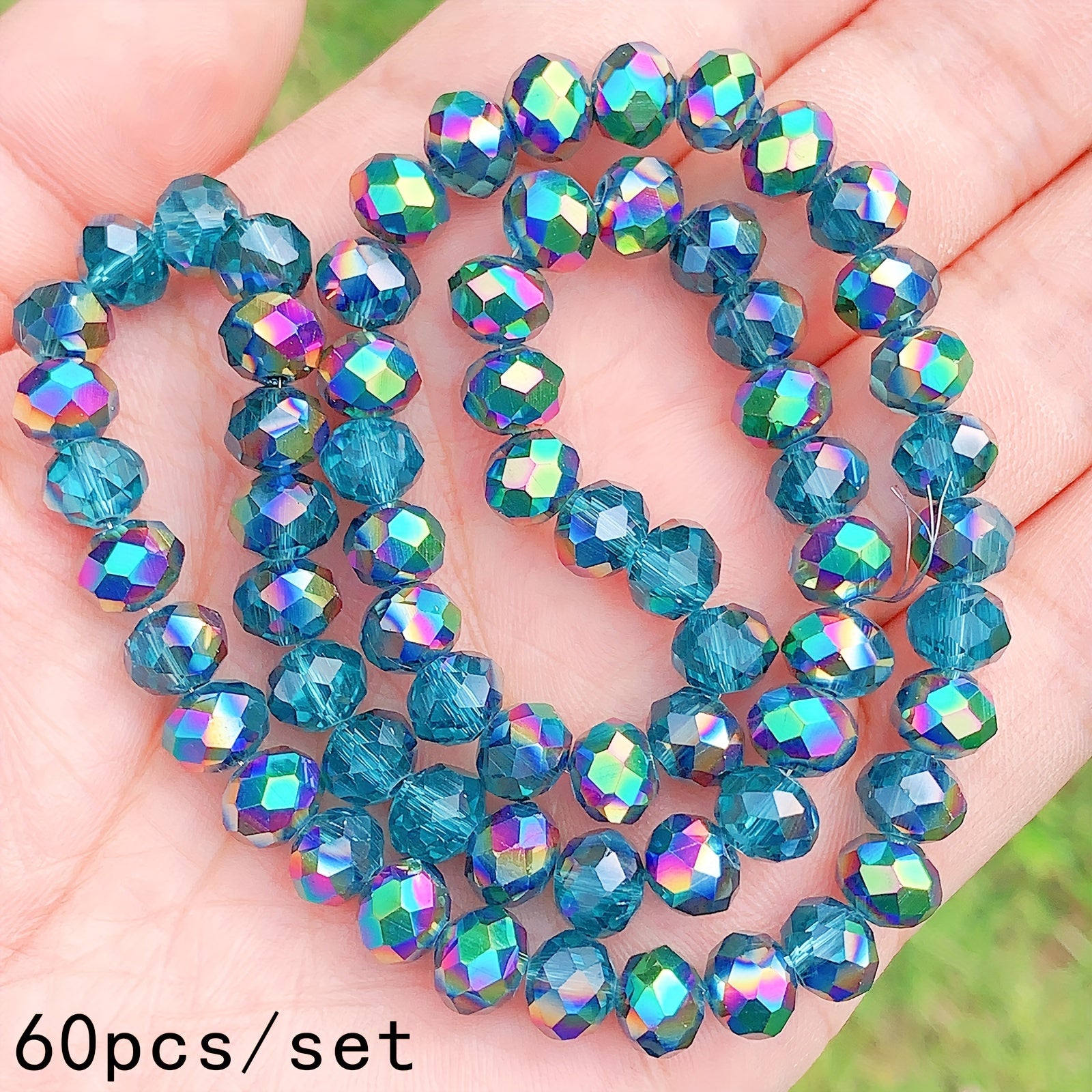 Colorful Faceted Glass Spacer Beads for DIY Jewelry Making