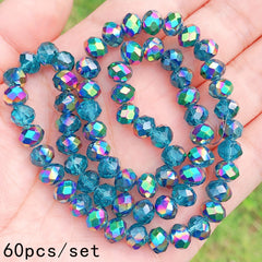 Colorful Faceted Glass Spacer Beads for DIY Jewelry Making