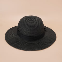 Summer Straw Hat Travel Beach Hat Bow Sun Hat UV Protection