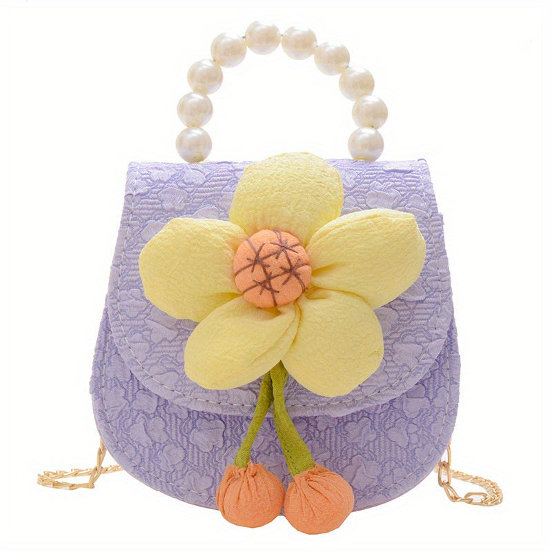 Flower Crossbody Bag Coin Purse Handbag Gift For Kids Girls