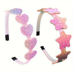 2pcs Glitter Headbands and Sweet Headwear for Girls