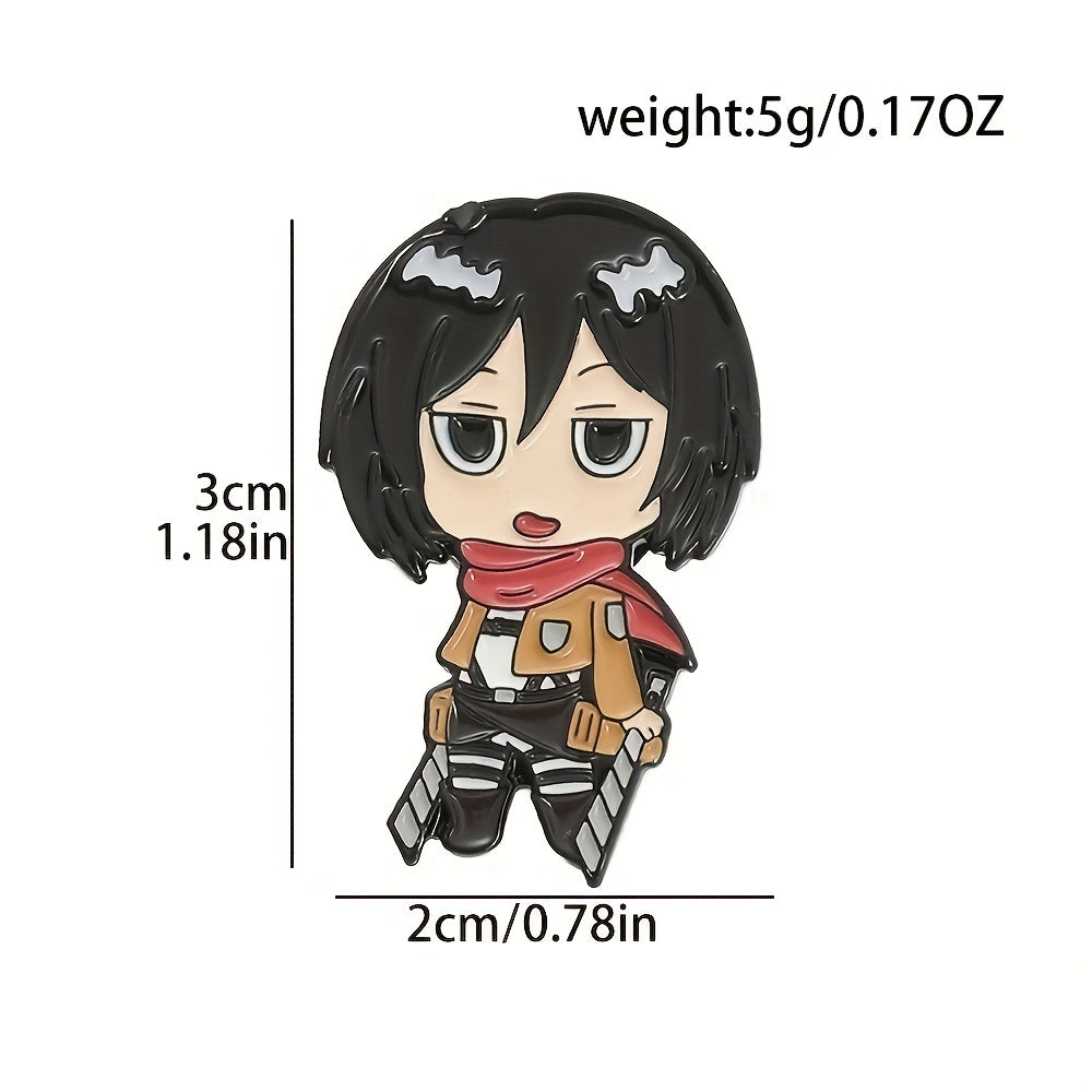 Anime Character Pin Set for Boys - Decorative Metal Badges