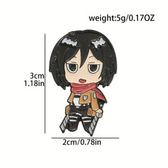 Anime Character Pin Set for Boys - Decorative Metal Badges