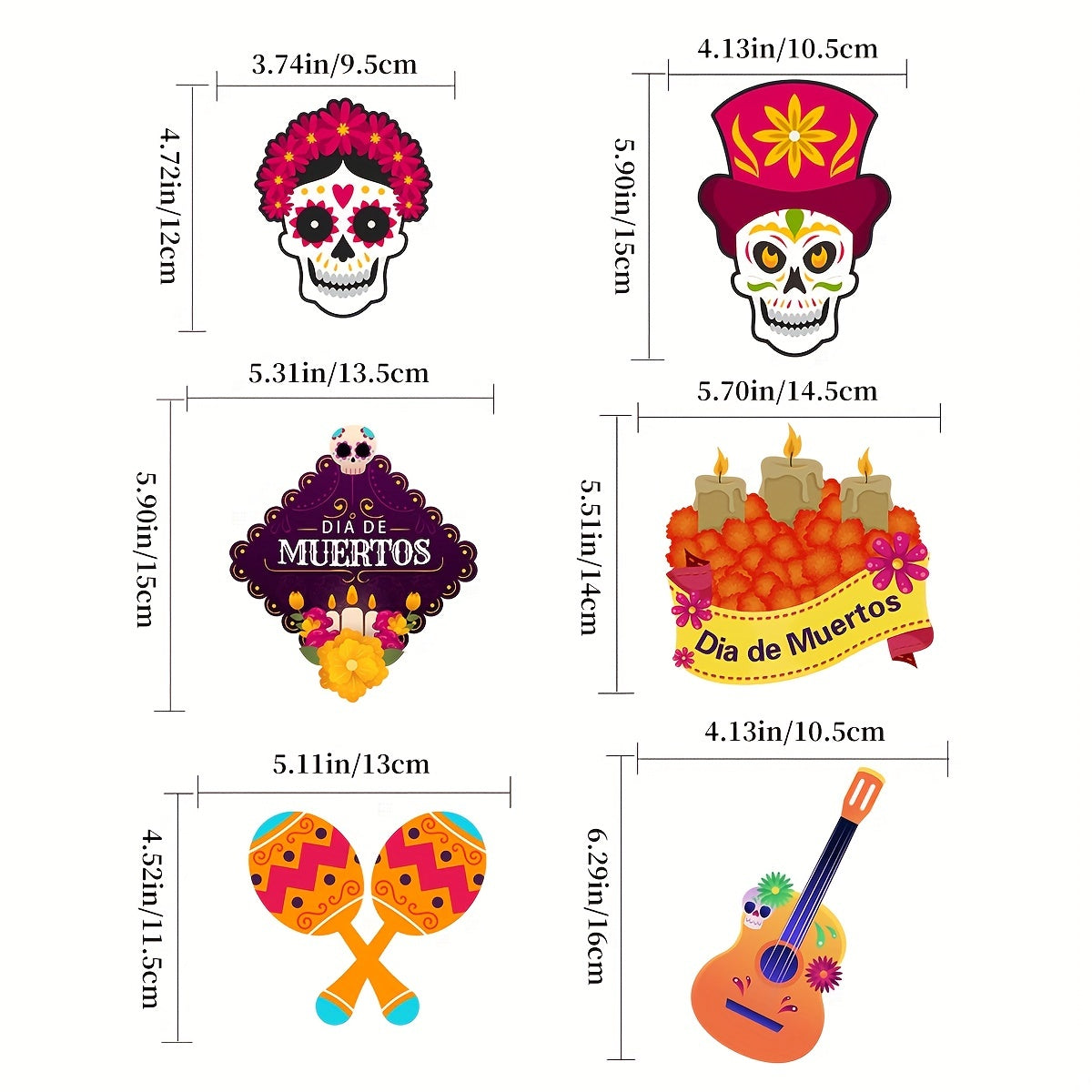 Day Of The Dead Party Decoration Flower Spiral Banner